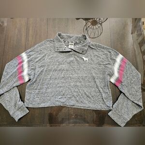 Pre-loved Women's PINK Victoria's Secret Gray Hoodie